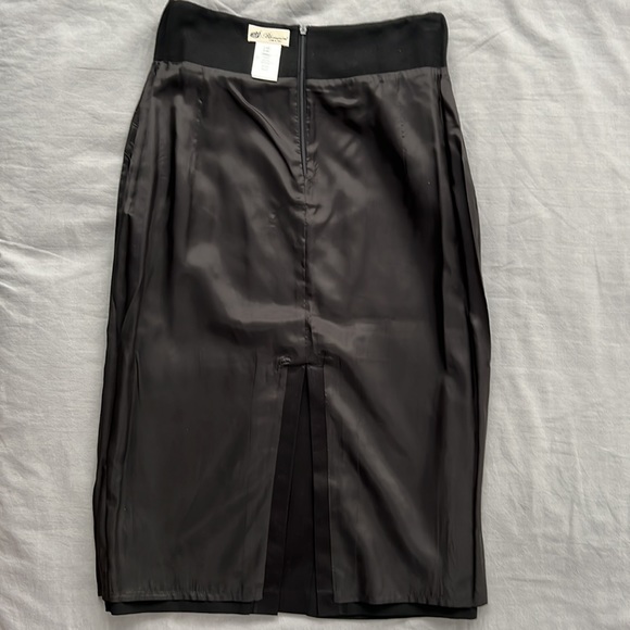 Blumarine Silk & Satin High Waist Elegant Evening Midi Skirt & Belt Womens 6 M - Picture 12 of 16